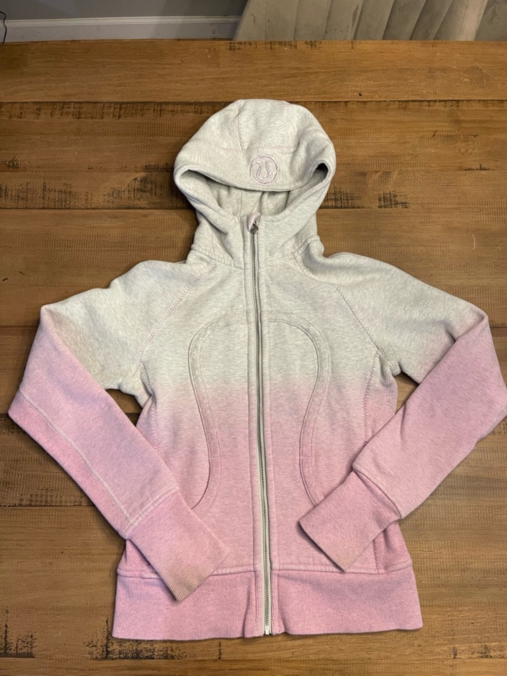 Special Edition Pink Grey Ombré Lululemon Scuba Hoodie Size 6